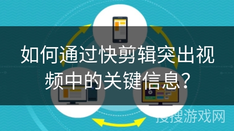 如何通过快剪辑突出视频中的关键信息？