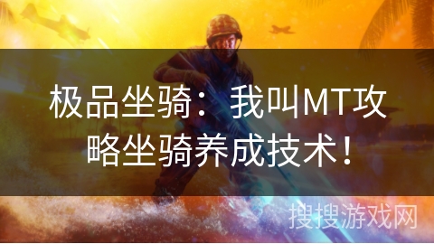 极品坐骑:我叫MT攻略坐骑养成技术! 极品坐骑:我叫MT攻略坐骑养成技术!