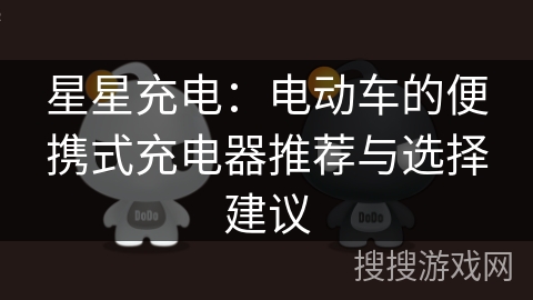 星星充电：电动车的便携式充电器推荐与选择建议