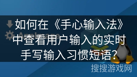 如何在《手心输入法》中查看用户输入的实时手写输入习惯短语？