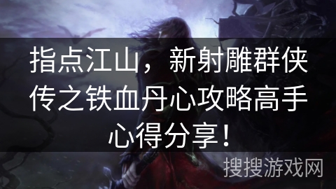 指点江山，新射雕群侠传之铁血丹心攻略高手心得分享！