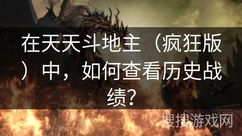 在天天斗地主（疯狂版）中，如何查看历史战绩？