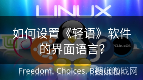 如何设置《轻语》软件的界面语言？