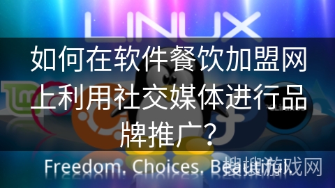 如何在软件餐饮加盟网上利用社交媒体进行品牌推广？