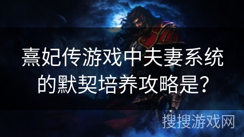 熹妃传游戏中夫妻系统的默契培养攻略是？