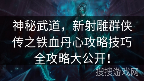 神秘武道，新射雕群侠传之铁血丹心攻略技巧全攻略大公开！