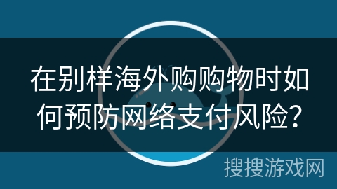 在别样海外购购物时如何预防网络支付风险？