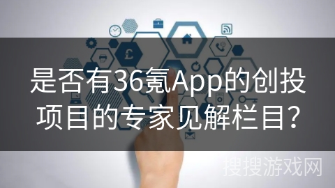 是否有36氪App的创投项目的专家见解栏目？