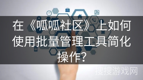 在《呱呱社区》上如何使用批量管理工具简化操作？
