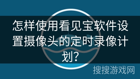 怎样使用看见宝软件设置摄像头的定时录像计划？