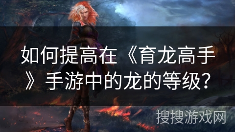 如何提高在《育龙高手》手游中的龙的等级？