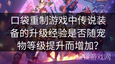 口袋重制游戏中传说装备的升级经验是否随宠物等级提升而增加？