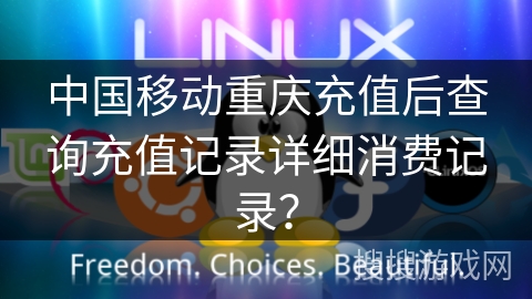 中国移动重庆充值后查询充值记录详细消费记录？