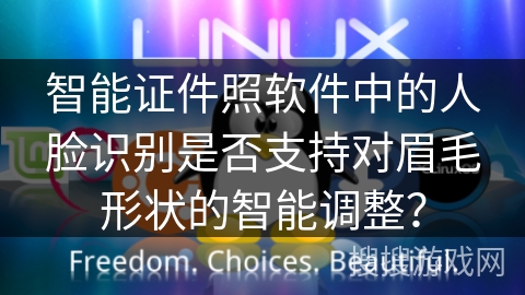 智能证件照软件中的人脸识别是否支持对眉毛形状的智能调整? 智能证件照软件中的人脸识别是否支持对眉毛形状的智能调整?