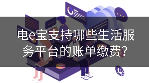 电e宝支持哪些生活服务平台的账单缴费？