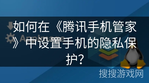如何在《腾讯手机管家》中设置手机的隐私保护？
