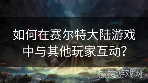 如何在赛尔特大陆游戏中与其他玩家互动？