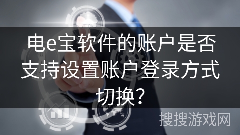 电e宝软件的账户是否支持设置账户登录方式切换？