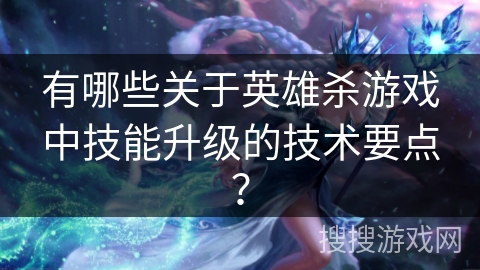 有哪些关于英雄杀游戏中技能升级的技术要点？