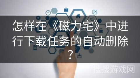 怎样在《磁力宅》中进行下载任务的自动删除？