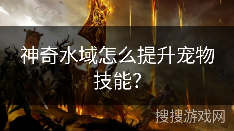 神奇水域怎么提升宠物技能？