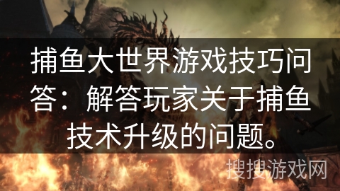 捕鱼大世界游戏技巧问答：解答玩家关于捕鱼技术升级的问题。