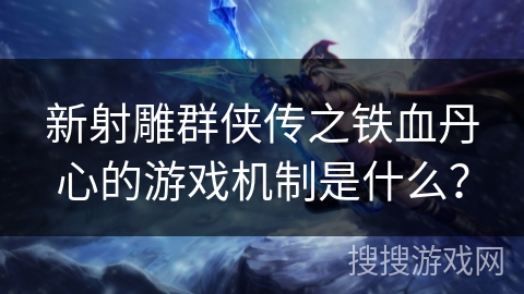 新射雕群侠传之铁血丹心的游戏机制是什么？