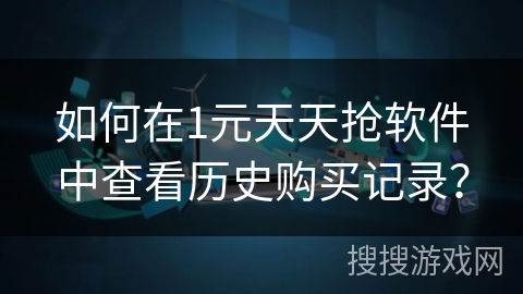 如何在1元天天抢软件中查看历史购买记录？