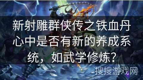 新射雕群侠传之铁血丹心中是否有新的养成系统，如武学修炼？