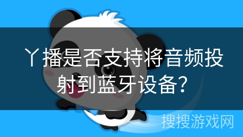 丫播是否支持将音频投射到蓝牙设备？