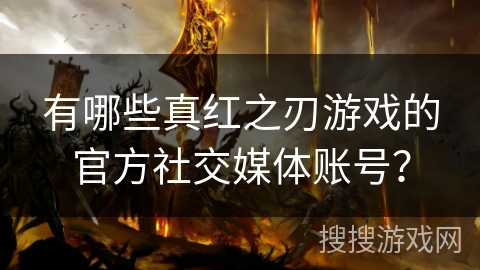 有哪些真红之刃游戏的官方社交媒体账号？