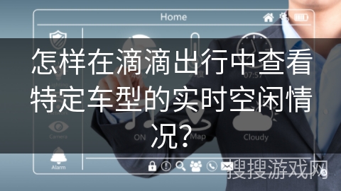 怎样在滴滴出行中查看特定车型的实时空闲情况？