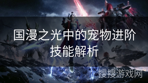 国漫之光中的宠物进阶技能解析