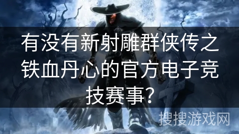 有没有新射雕群侠传之铁血丹心的官方电子竞技赛事？