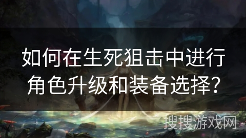 如何在生死狙击中进行角色升级和装备选择？