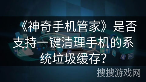 《神奇手机管家》是否支持一键清理手机的系统垃圾缓存？