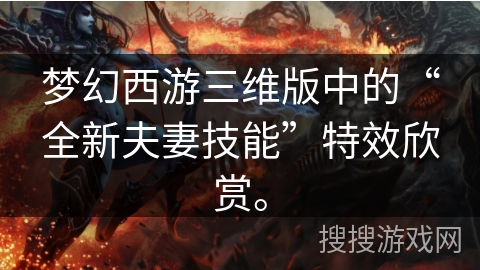 梦幻西游三维版中的“全新夫妻技能”特效欣赏。