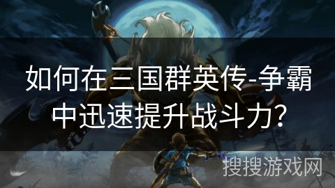 如何在三国群英传-争霸中迅速提升战斗力？
