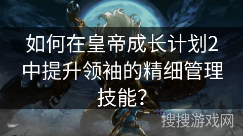 如何在皇帝成长计划2中提升领袖的精细管理技能？