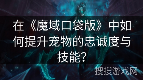 在《魔域口袋版》中如何提升宠物的忠诚度与技能？