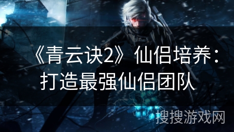 《青云诀2》仙侣培养：打造最强仙侣团队