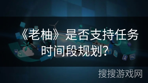 《老柚》是否支持任务时间段规划？