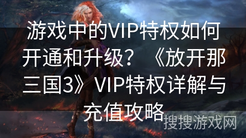 游戏中的VIP特权如何开通和升级？《放开那三国3》VIP特权详解与充值攻略