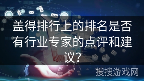 盖得排行上的排名是否有行业专家的点评和建议？