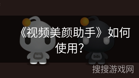 《视频美颜助手》如何使用？