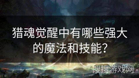 猎魂觉醒中有哪些强大的魔法和技能？