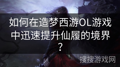 如何在造梦西游OL游戏中迅速提升仙履的境界？