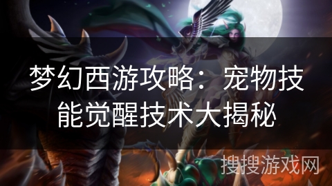 梦幻西游攻略：宠物技能觉醒技术大揭秘