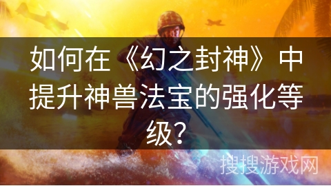 如何在《幻之封神》中提升神兽法宝的强化等级？