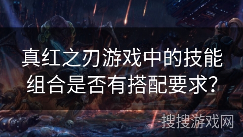 真红之刃游戏中的技能组合是否有搭配要求？